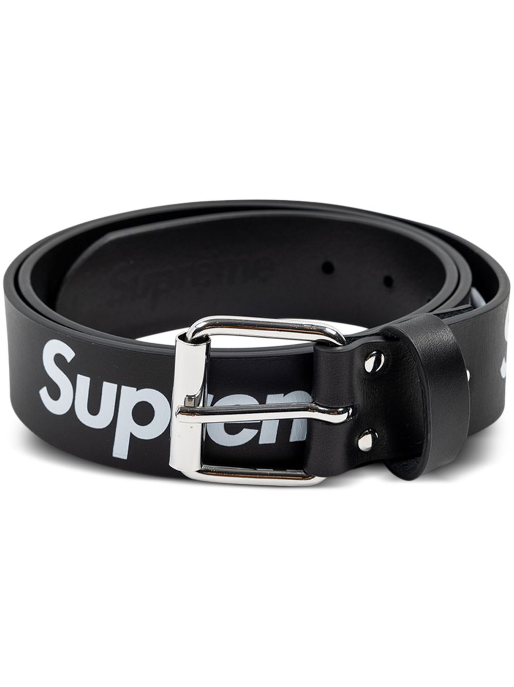 Supreme Repeat Black 皮质腰带 - 黑色