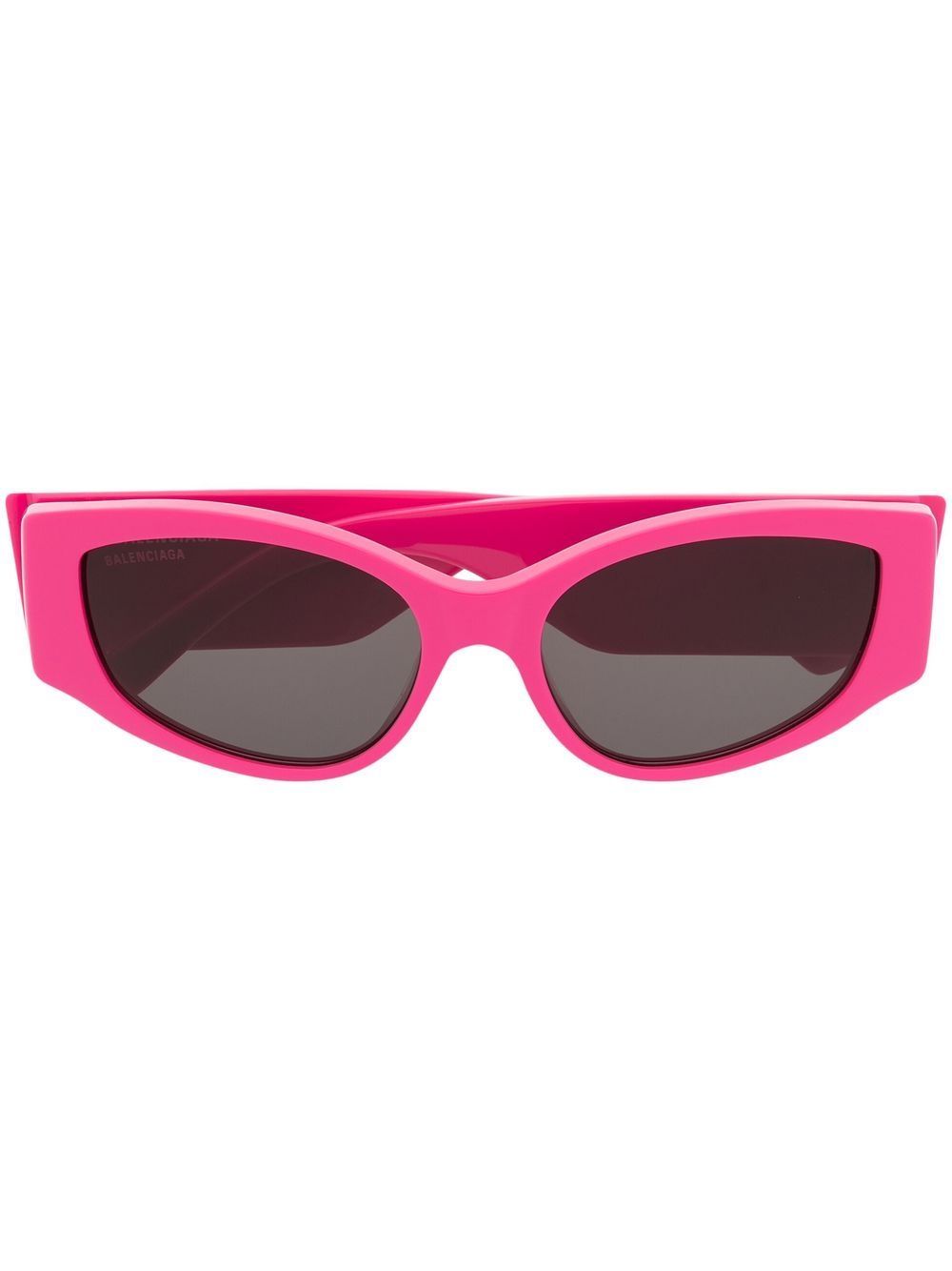 Balenciaga Eyewear logo印花长方形镜框太阳眼镜 - 粉色