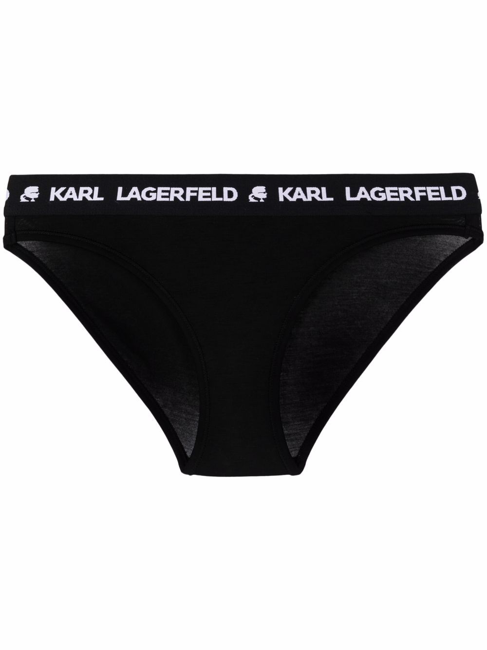 Karl Lagerfeld logo印花三角裤 - 黑色