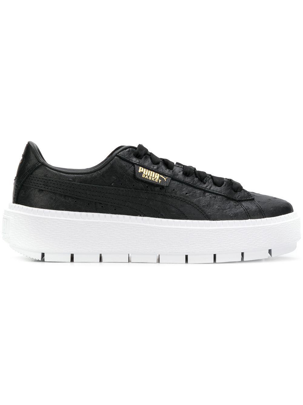 PUMA 纹理运动鞋 - 黑色