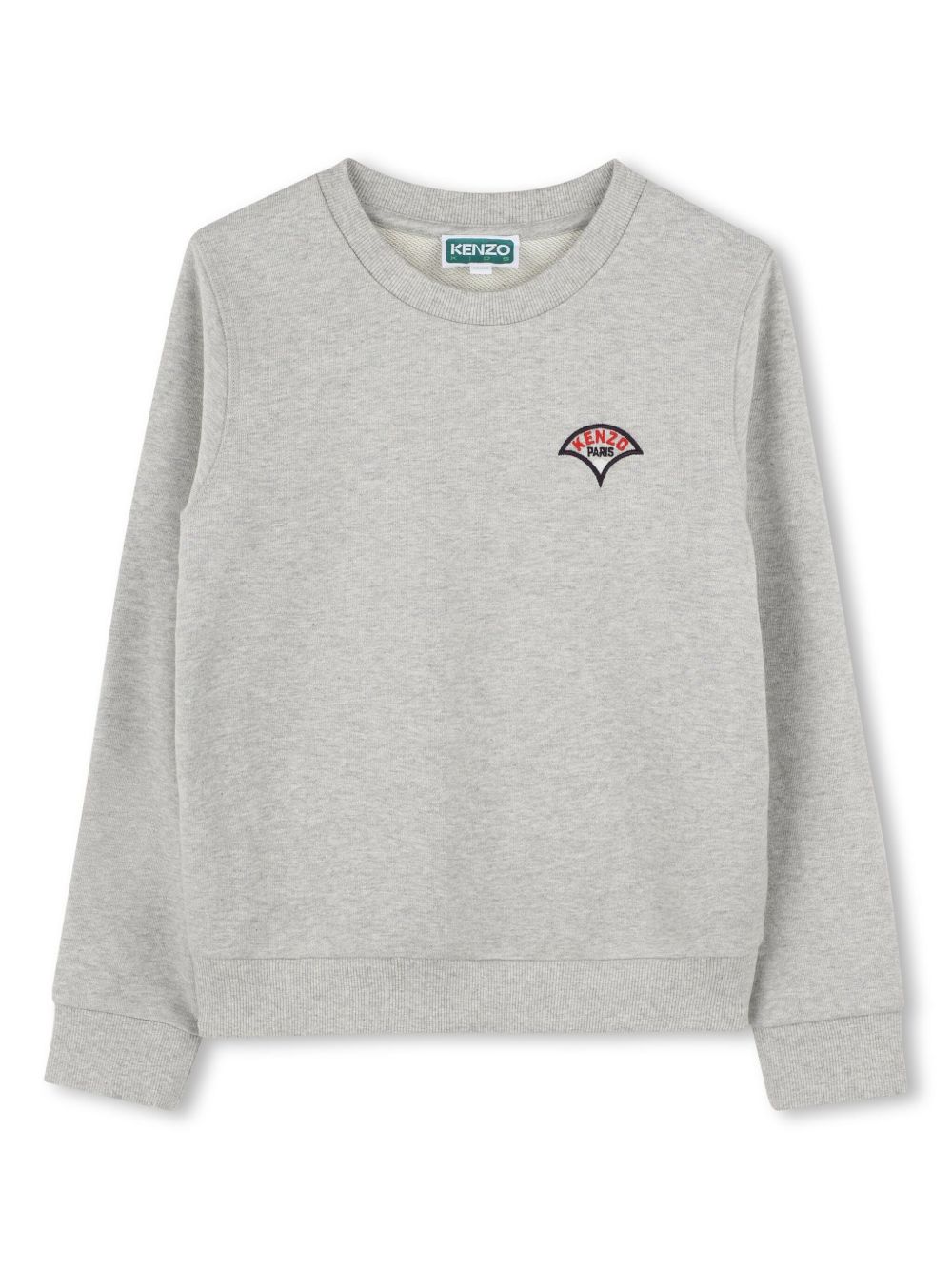 Kenzo Kids logo刺绣卫衣 - 灰色
