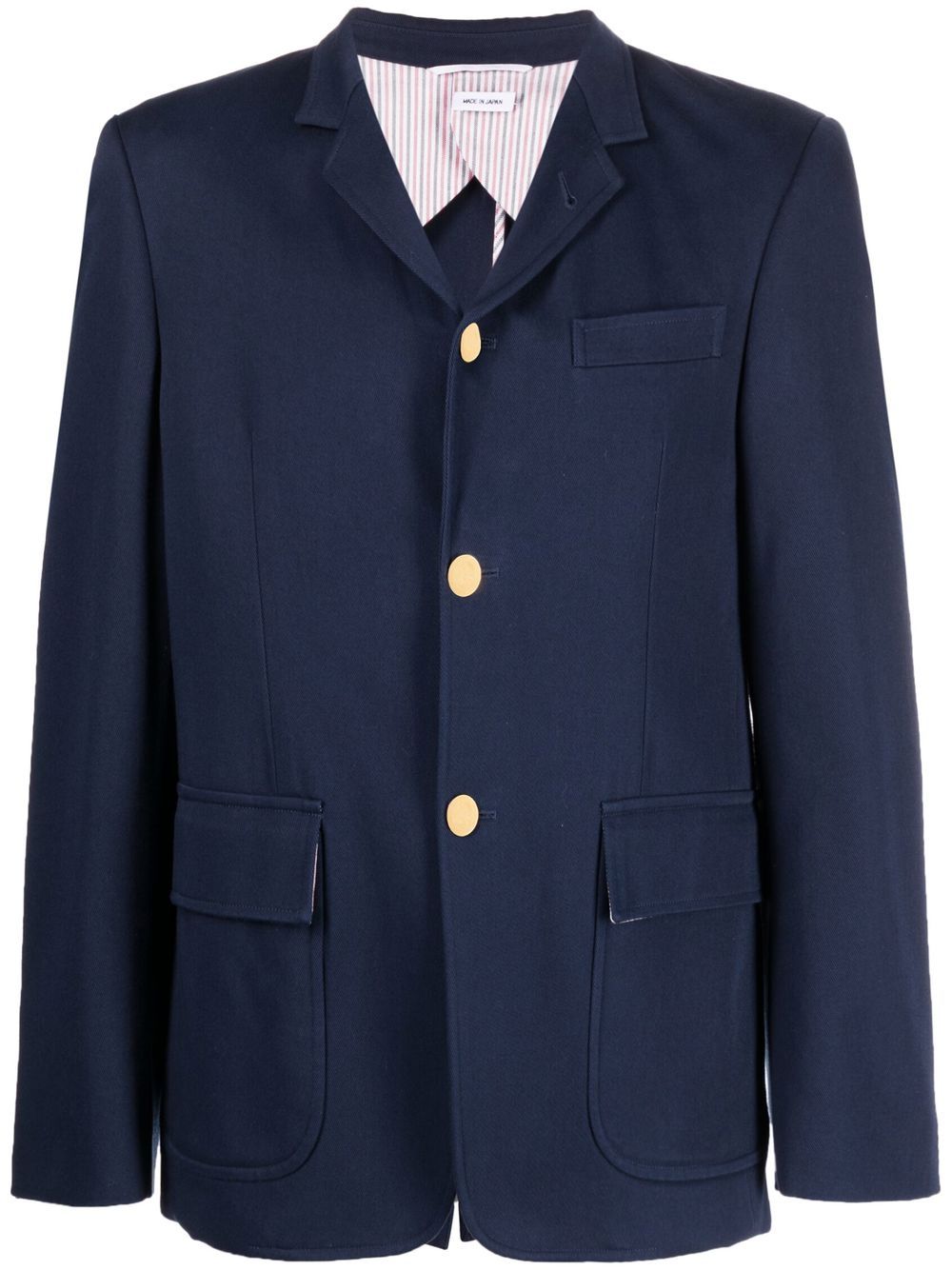 Thom Browne RWB 条纹精裁西装夹克 - 蓝色