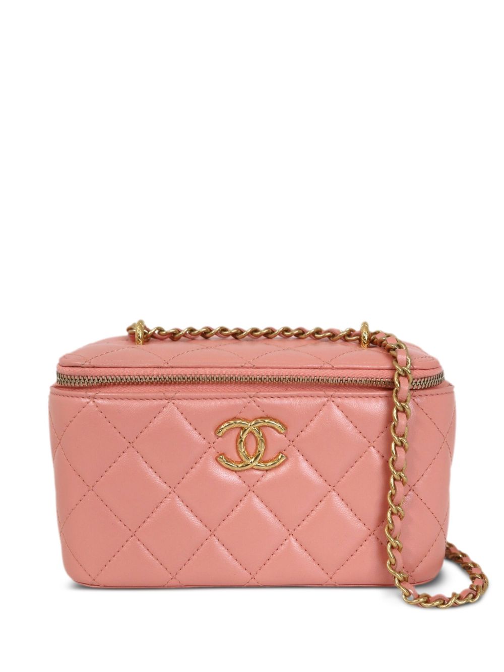 CHANEL Pre-Owned CC 绗缝手提包（典藏款） - 粉色