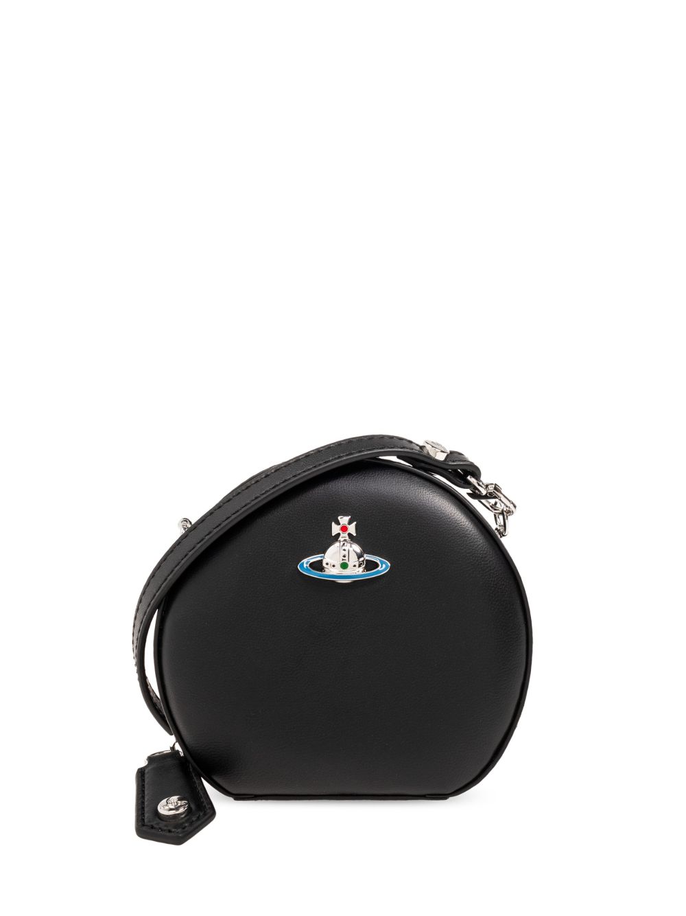 Vivienne Westwood 土星标牌斜挎包 - 黑色