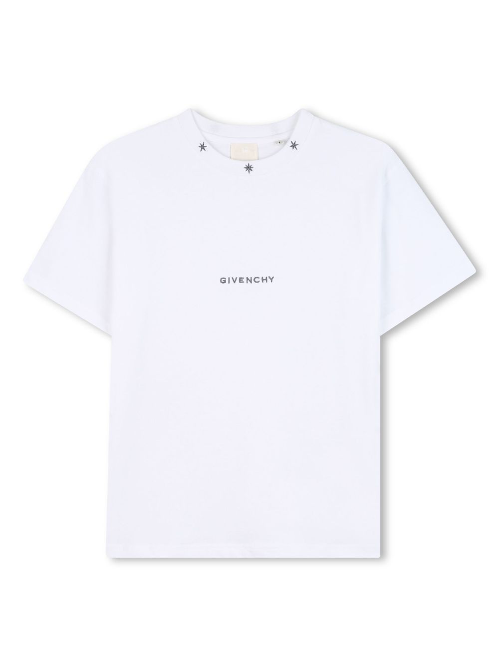 Givenchy Kids 星星刺绣T恤 - 白色