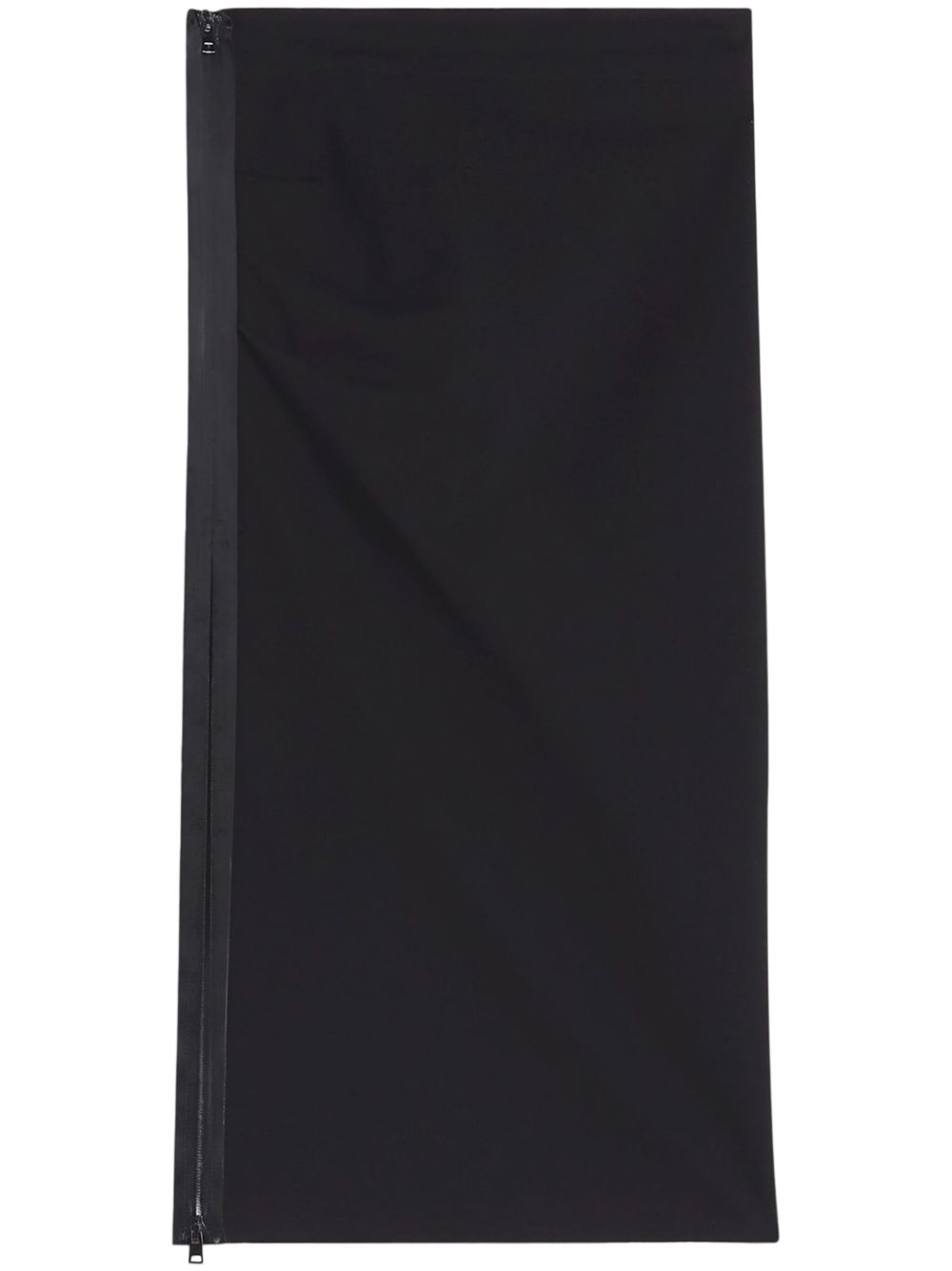 Lanvin 绉纱铅笔半身裙 - 黑色
