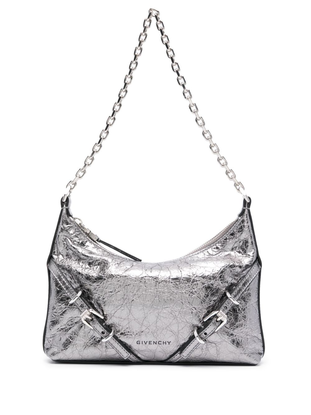 Givenchy Voyou Party 皮质手提包 - 银色