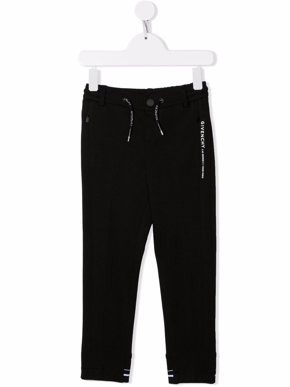 Givenchy Kids 精裁风运动裤 - 黑色