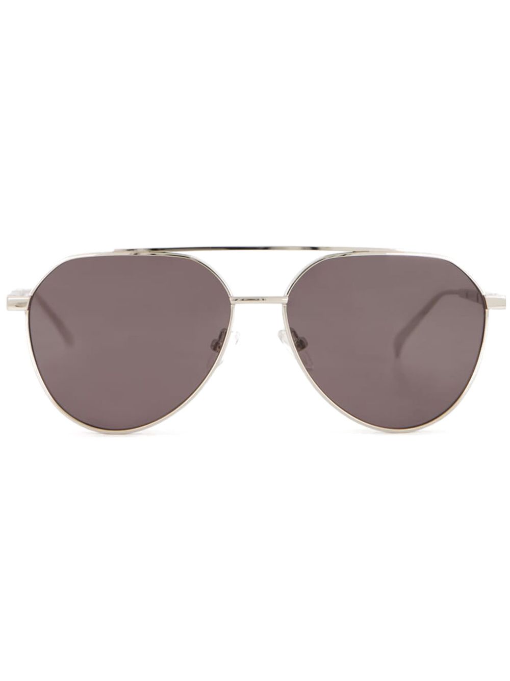 Alexander McQueen Eyewear 飞行员镜框太阳眼镜 - 银色