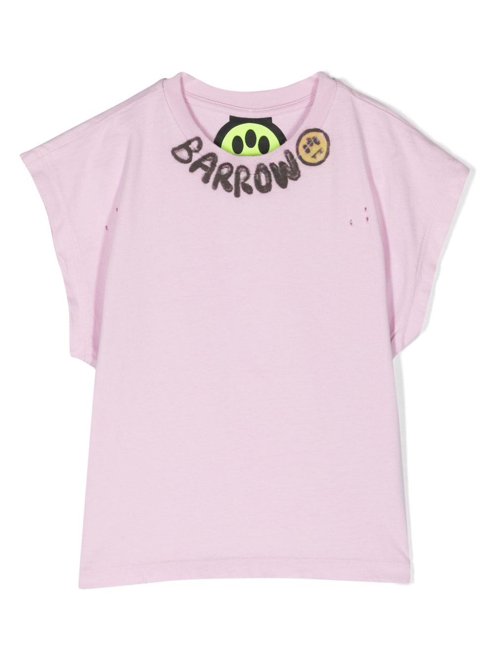Barrow kids logo印花棉T恤 - 粉色
