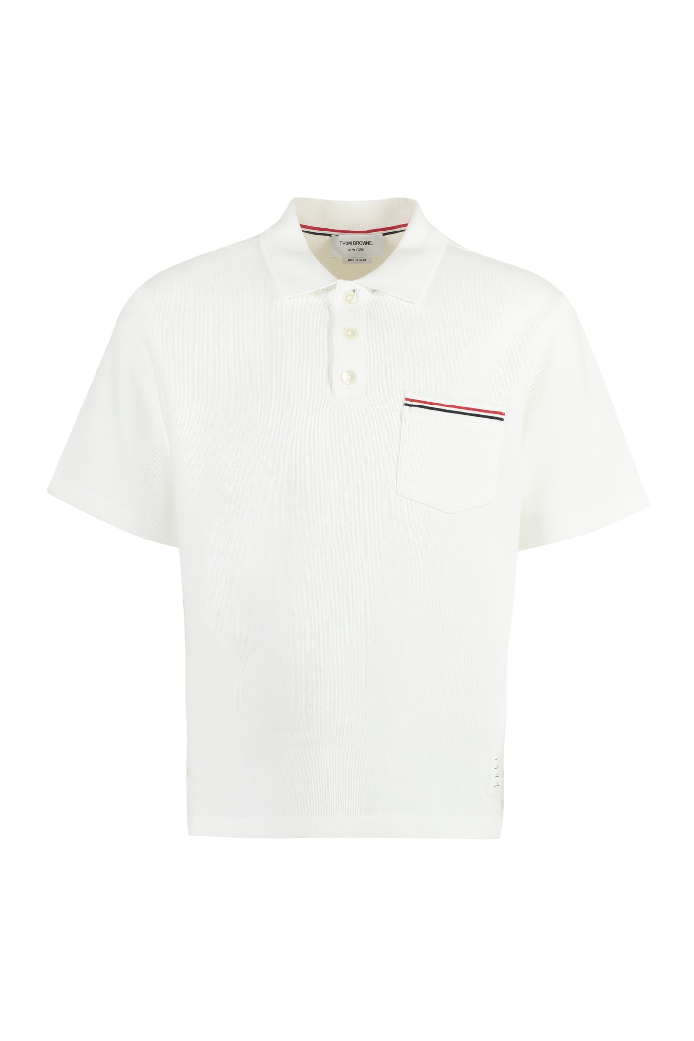 Thom Browne Short Sleeve Cotton Polo Shirt