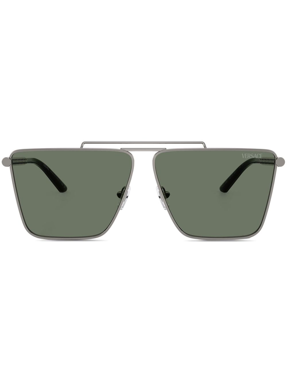 Versace Eyewear Tubular Greca 太阳眼镜 - 银色