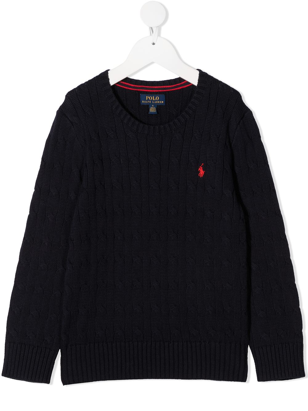 POLO RALPH LAUREN KIDS logo刺绣长袖卫衣 - 蓝色