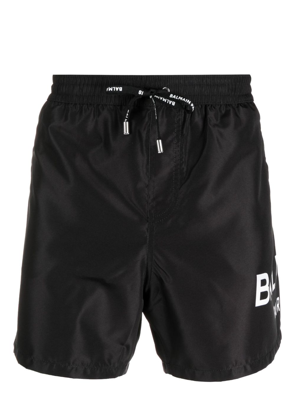Balmain logo印花泳裤 - 黑色