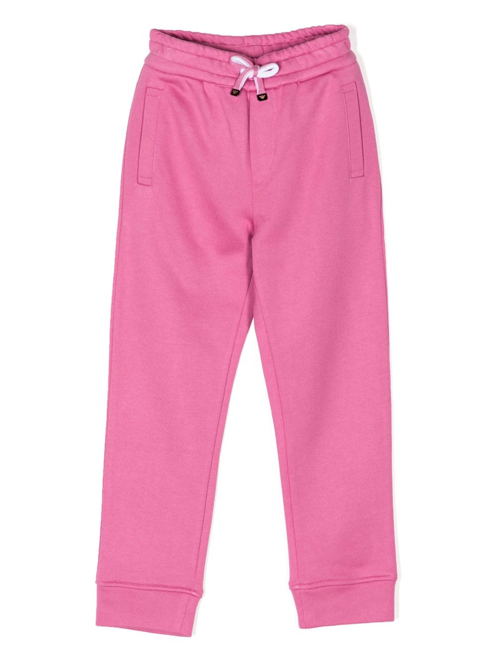 Emporio Armani Kids logo印花抽绳运动裤 - 粉色