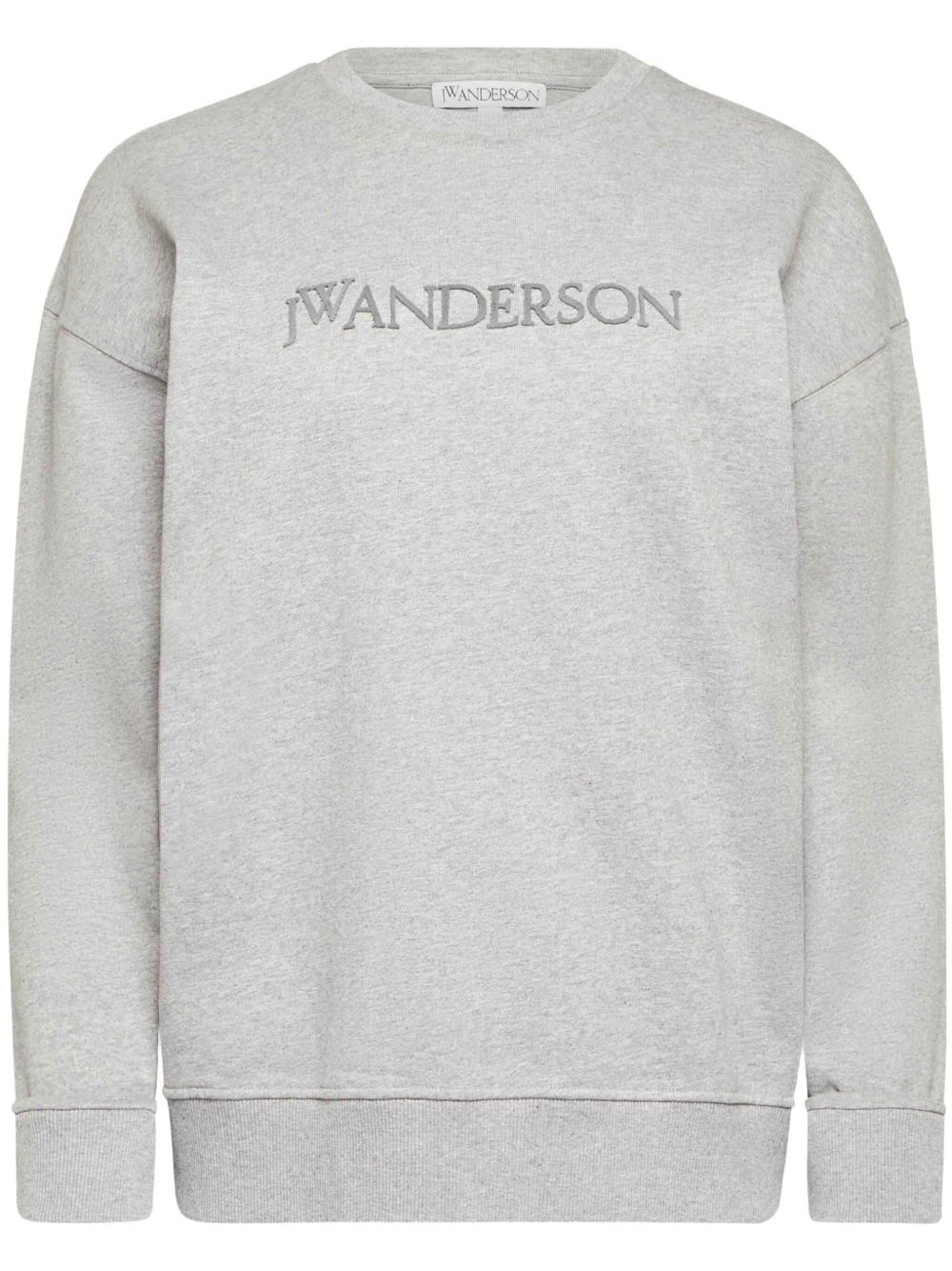 JW Anderson logo刺绣卫衣 - 灰色