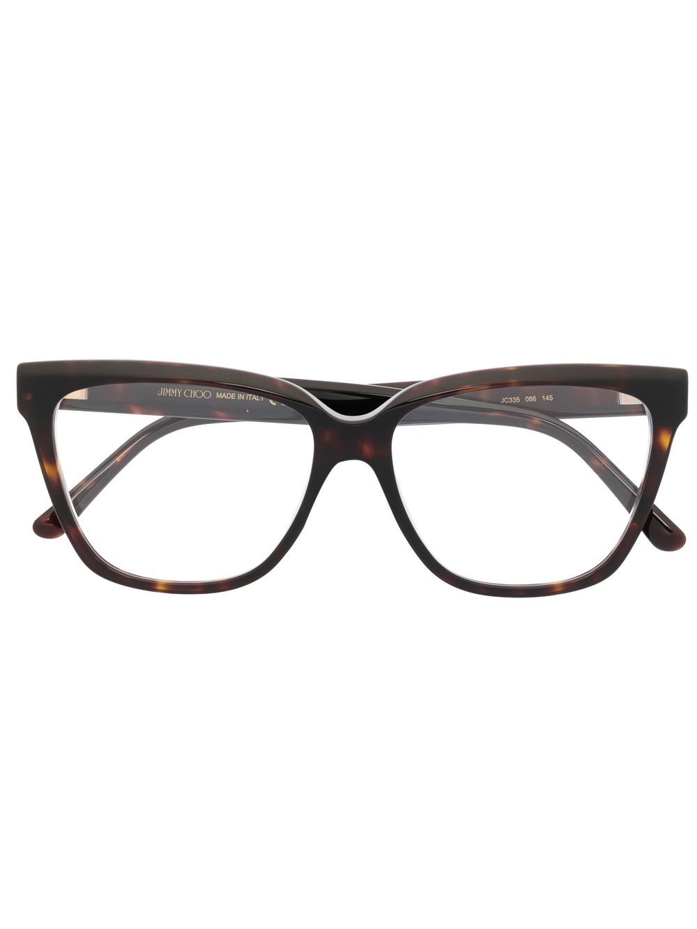 Jimmy Choo Eyewear 周仰杰 方框眼镜 - 褐色