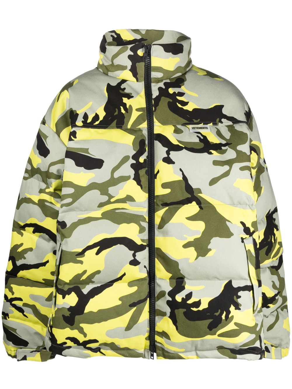 VETEMENTS 迷彩印花蓬松夹克 - 绿色