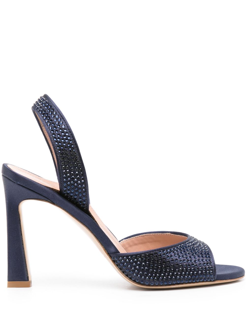 Alberta Ferretti 晶饰高跟凉鞋 - 蓝色
