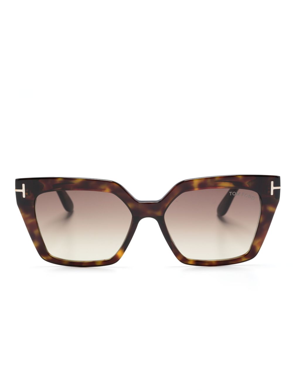 TOM FORD Eyewear Winona 长方形框太阳眼镜 - 褐色