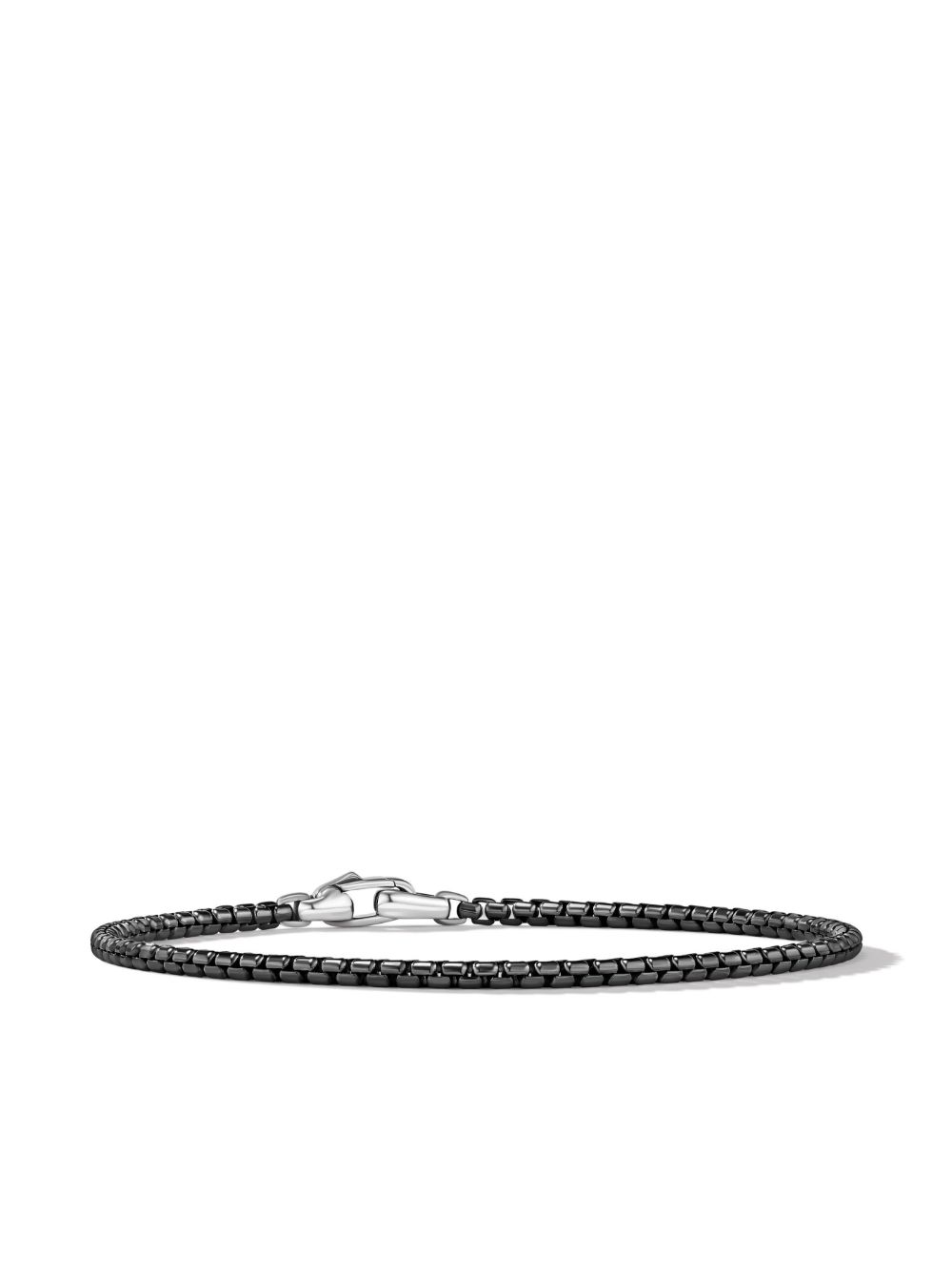 David Yurman 盒形搭链抛光手链 - 黑色