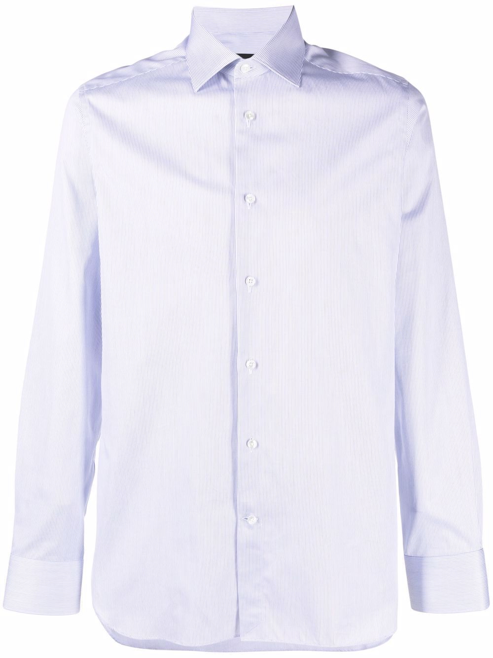 Zegna 长袖棉衬衫 - 白色