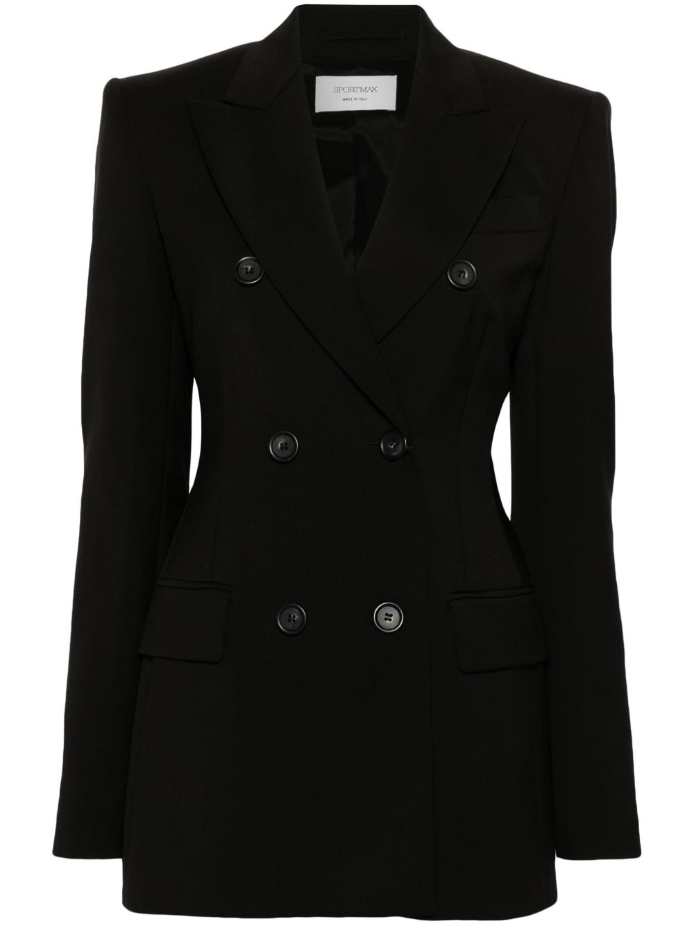 Sportmax Adamo 双排扣西装夹克 - 黑色