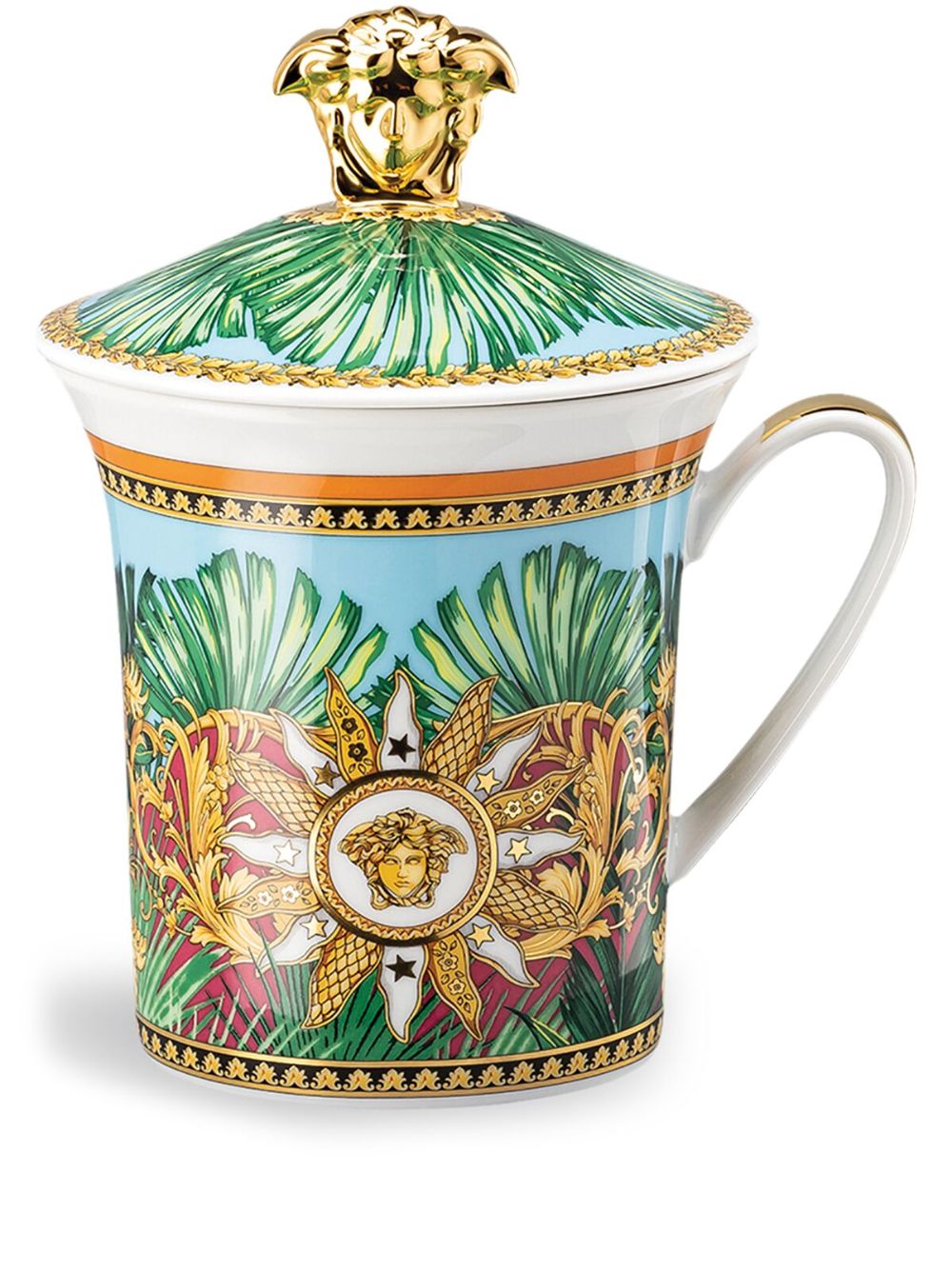Versace x Rosenthal Jungle Animalier 带盖马克杯（9.8厘米） - 彩色
