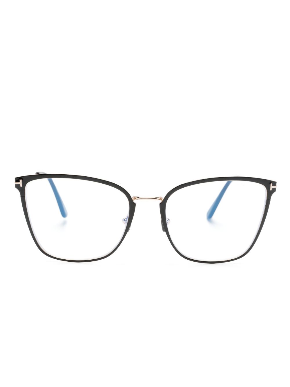 TOM FORD Eyewear 金属猫眼框眼镜 - 黑色