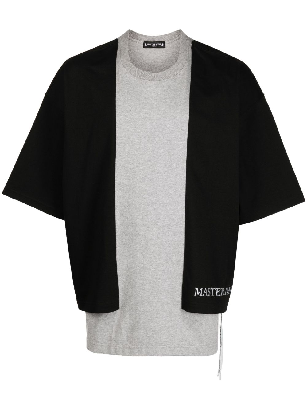 Mastermind World logo刺绣双色棉T恤 - 白色