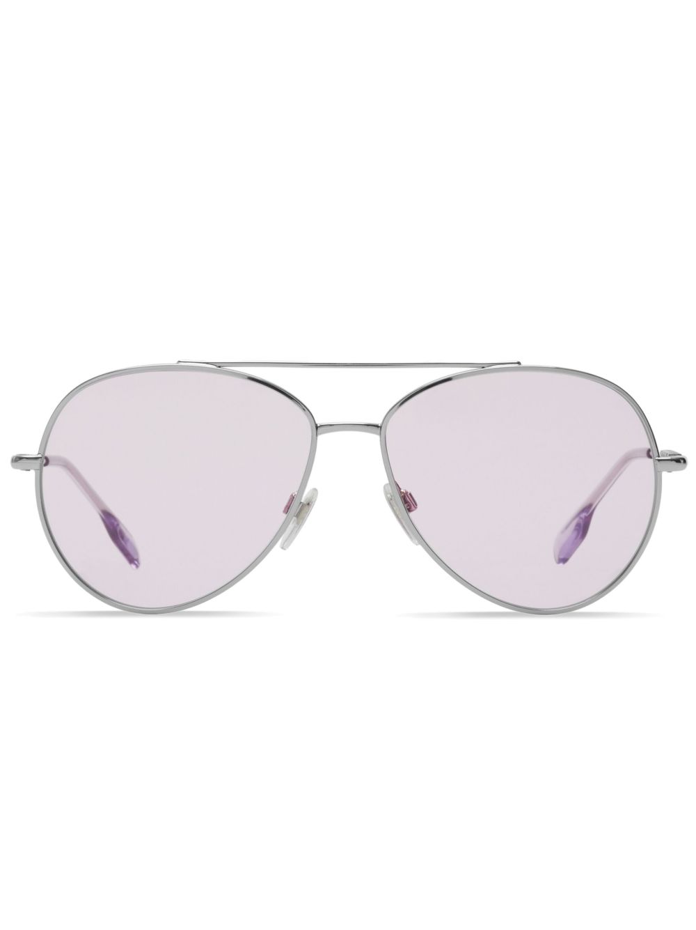 Burberry Eyewear Pilot logo字母太阳眼镜 - 银色