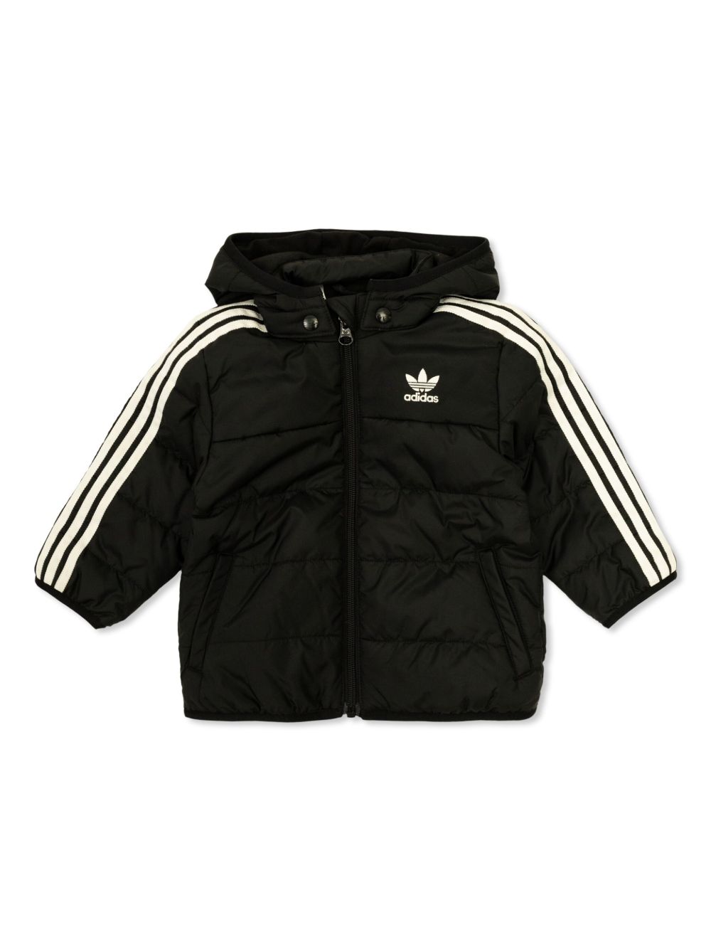 adidas Kids logo填充夹克 - 黑色