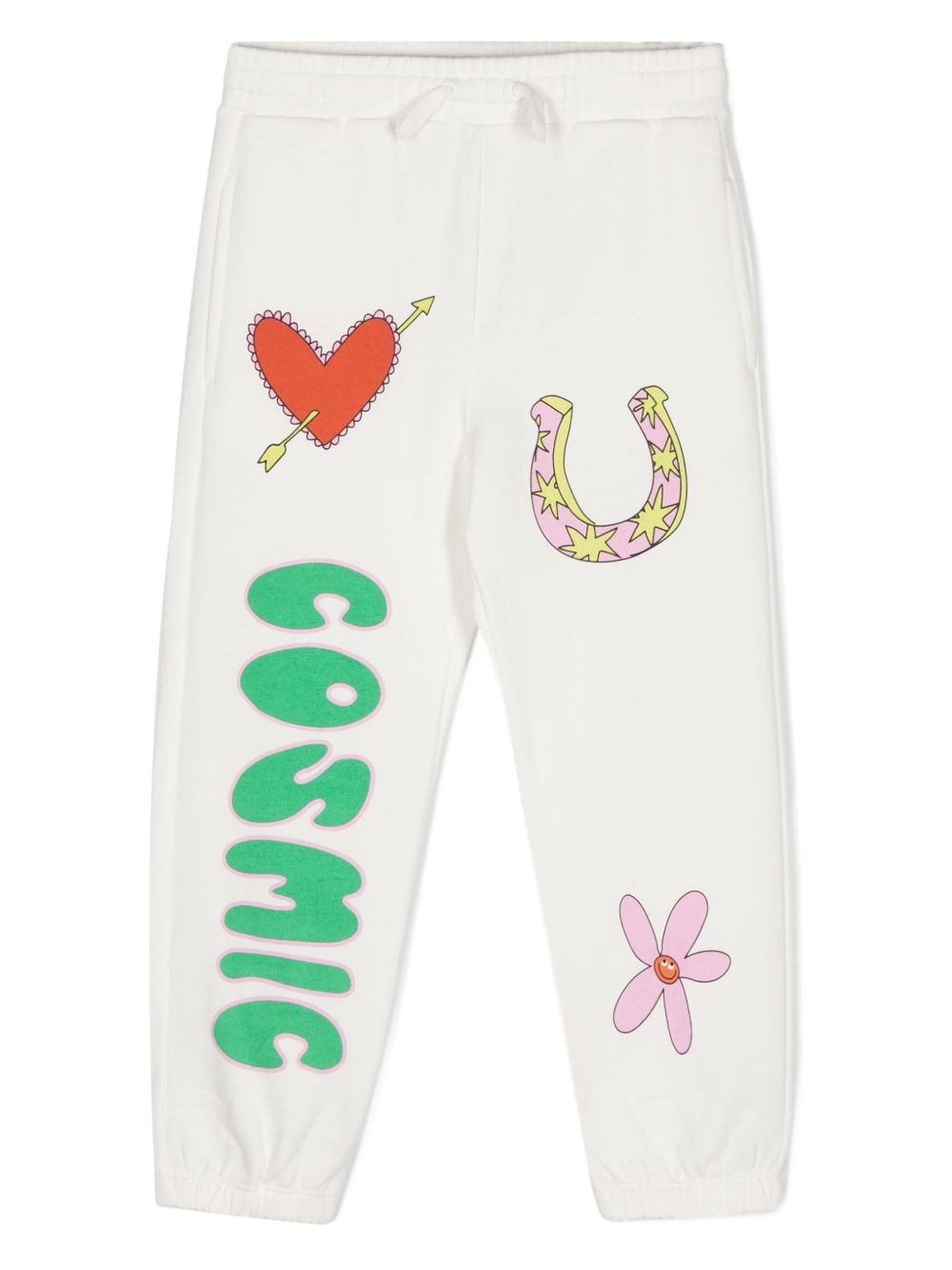 Stella McCartney Kids Cosmic Cowboy 棉运动裤 - 白色