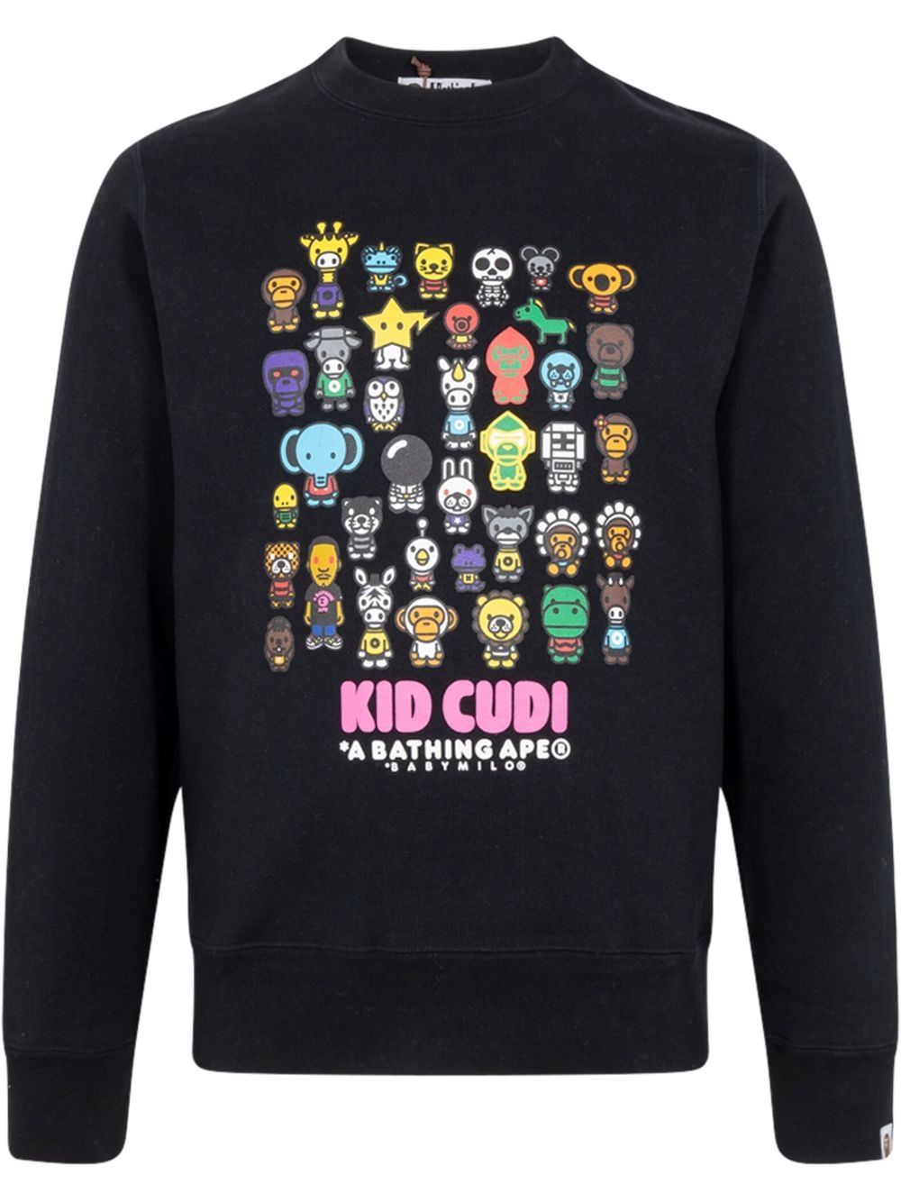 A BATHING APE® x Kid Cudi Baby Milo 圆领卫衣 - 黑色