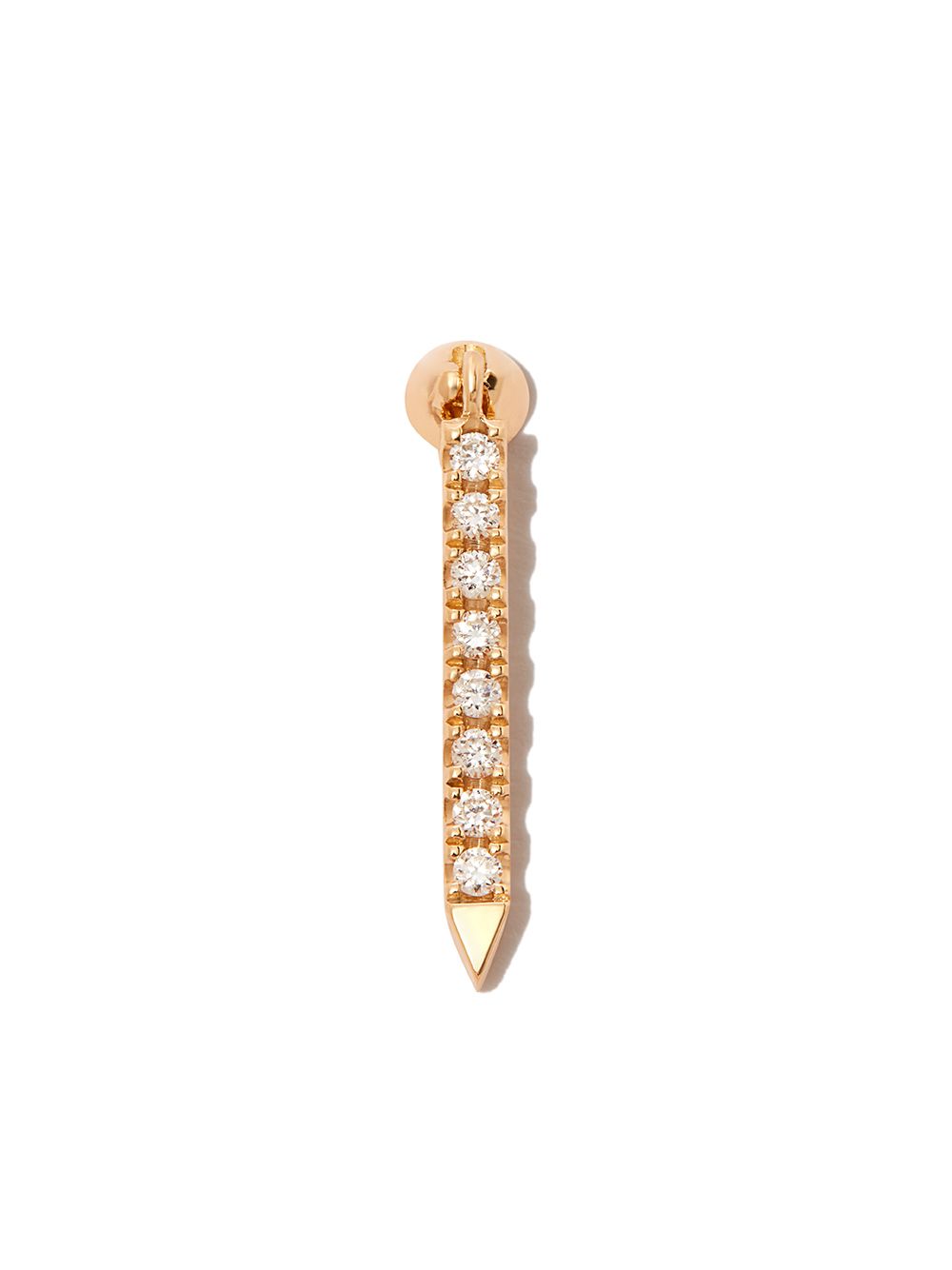 MARIA TASH Eternity Bar 18K黄金钻石单只耳环 - 金色