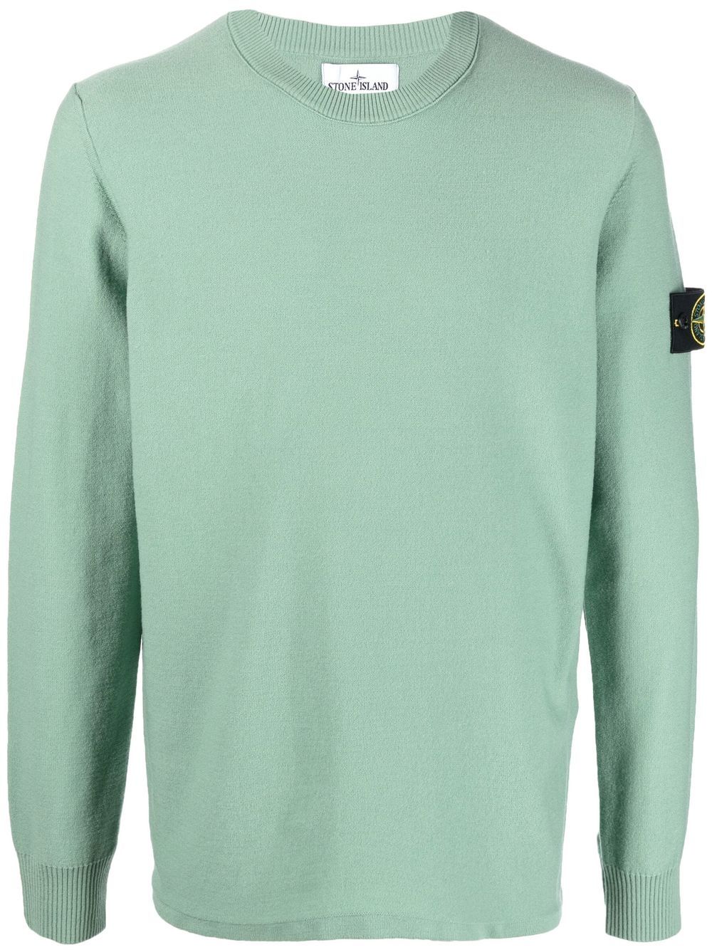 Stone Island Compass 贴花圆领毛衣 - 绿色