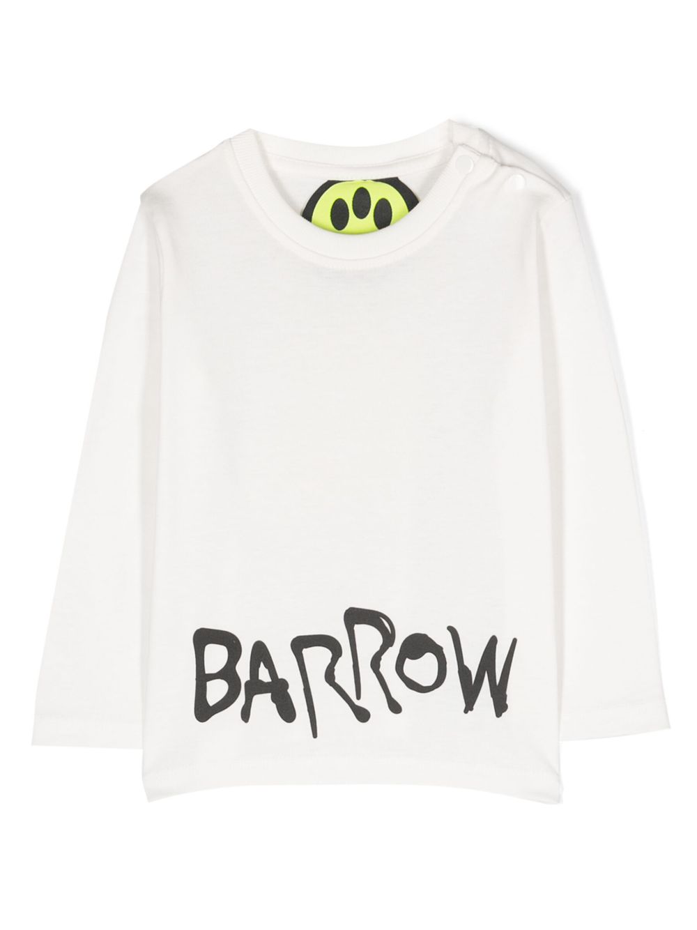 Barrow kids logo印花棉T恤 - 白色