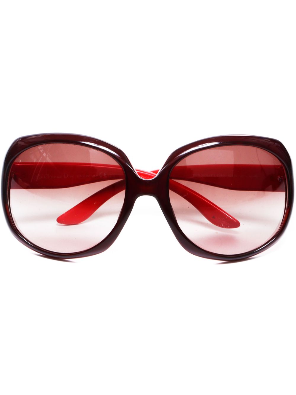Christian Dior Pre-Owned 超大镜框太阳眼镜 - 红色