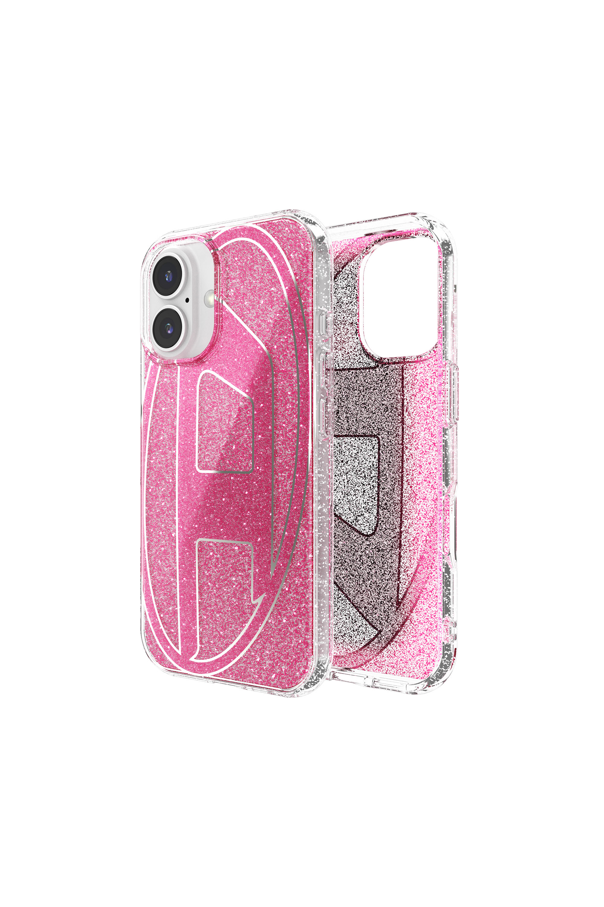Diesel - Oval D Glitter Case for i P 16 - Cases - Unisex - Pink
