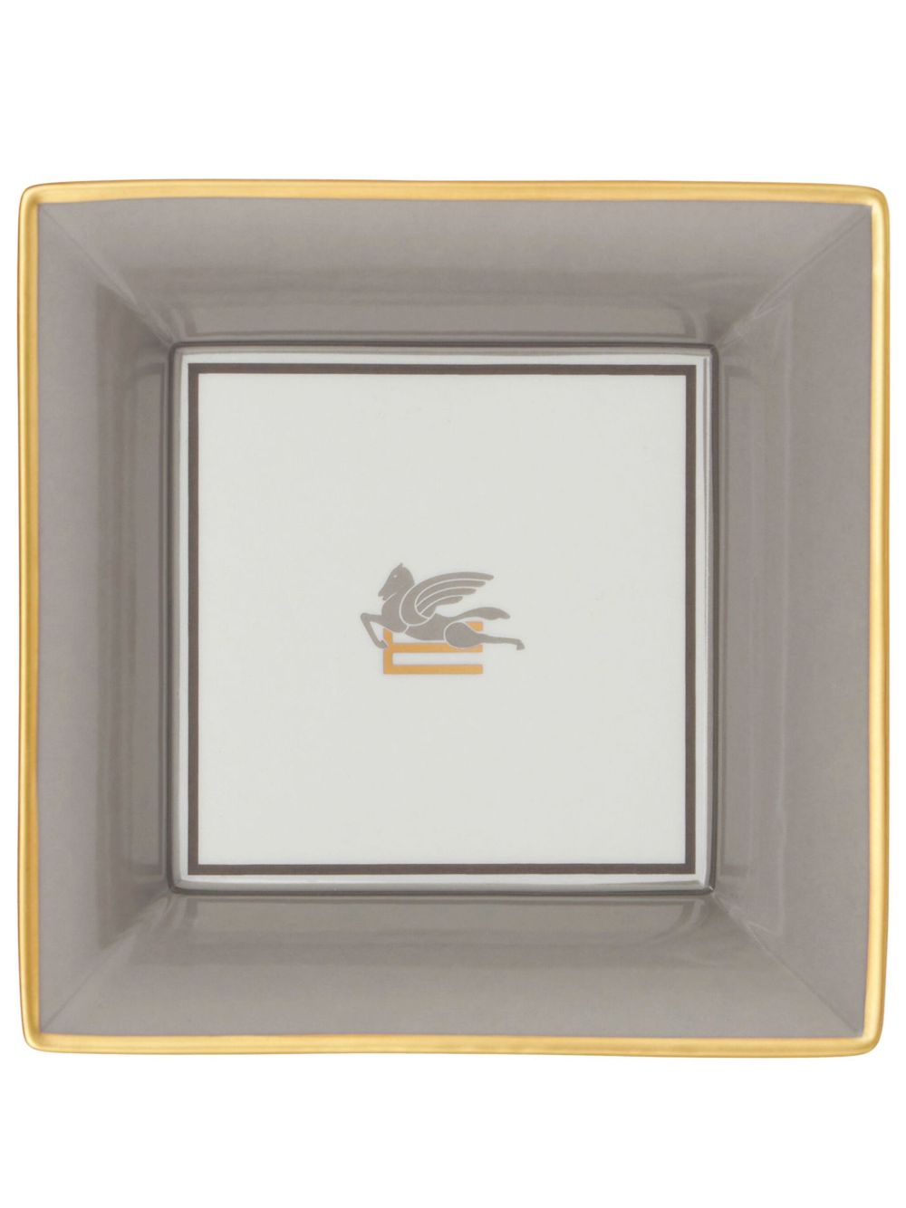 ETRO HOME Pegaso 图案陶瓷托盘 - 灰色