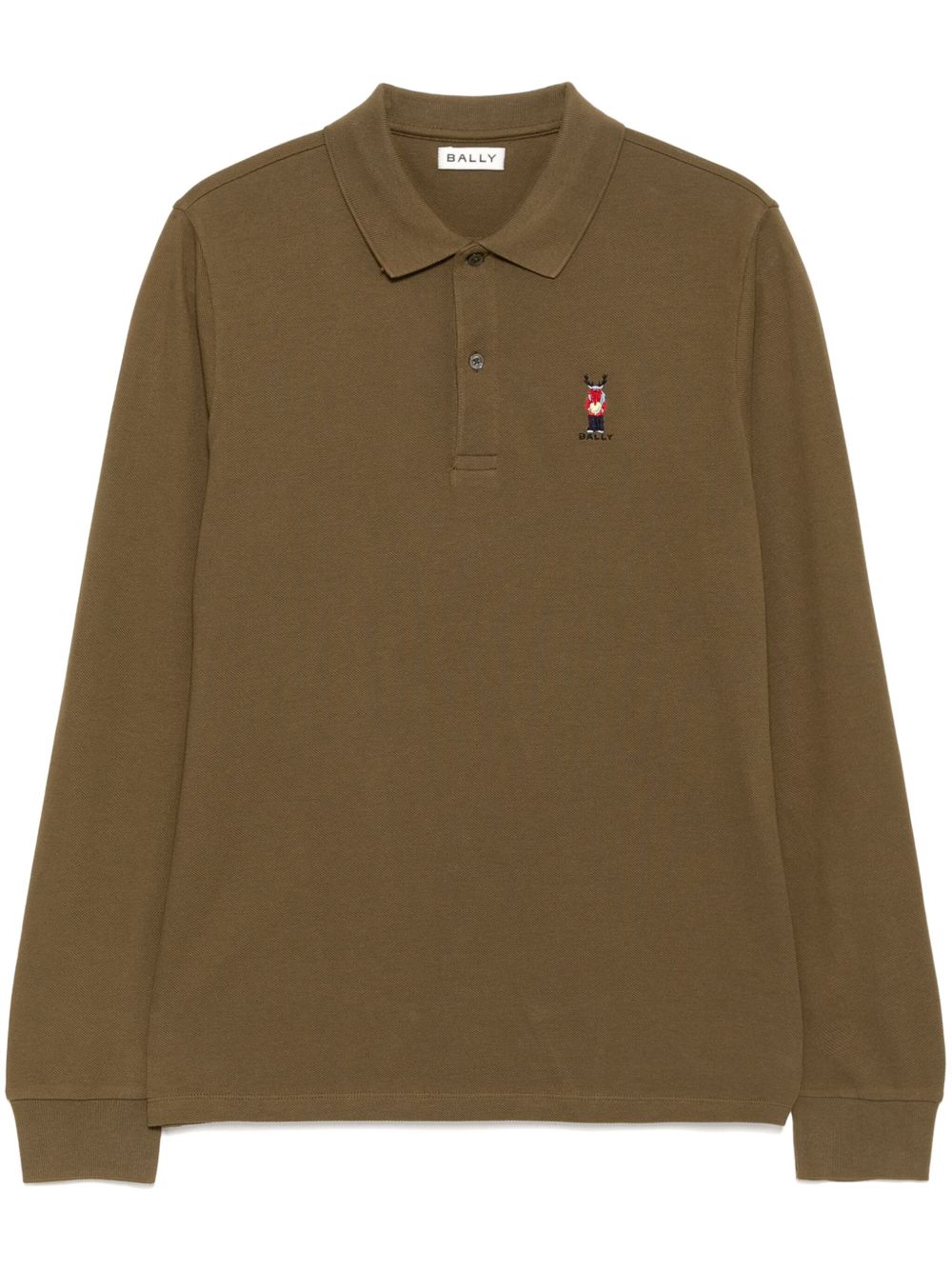 Bally logo刺绣polo衫 - 中性色