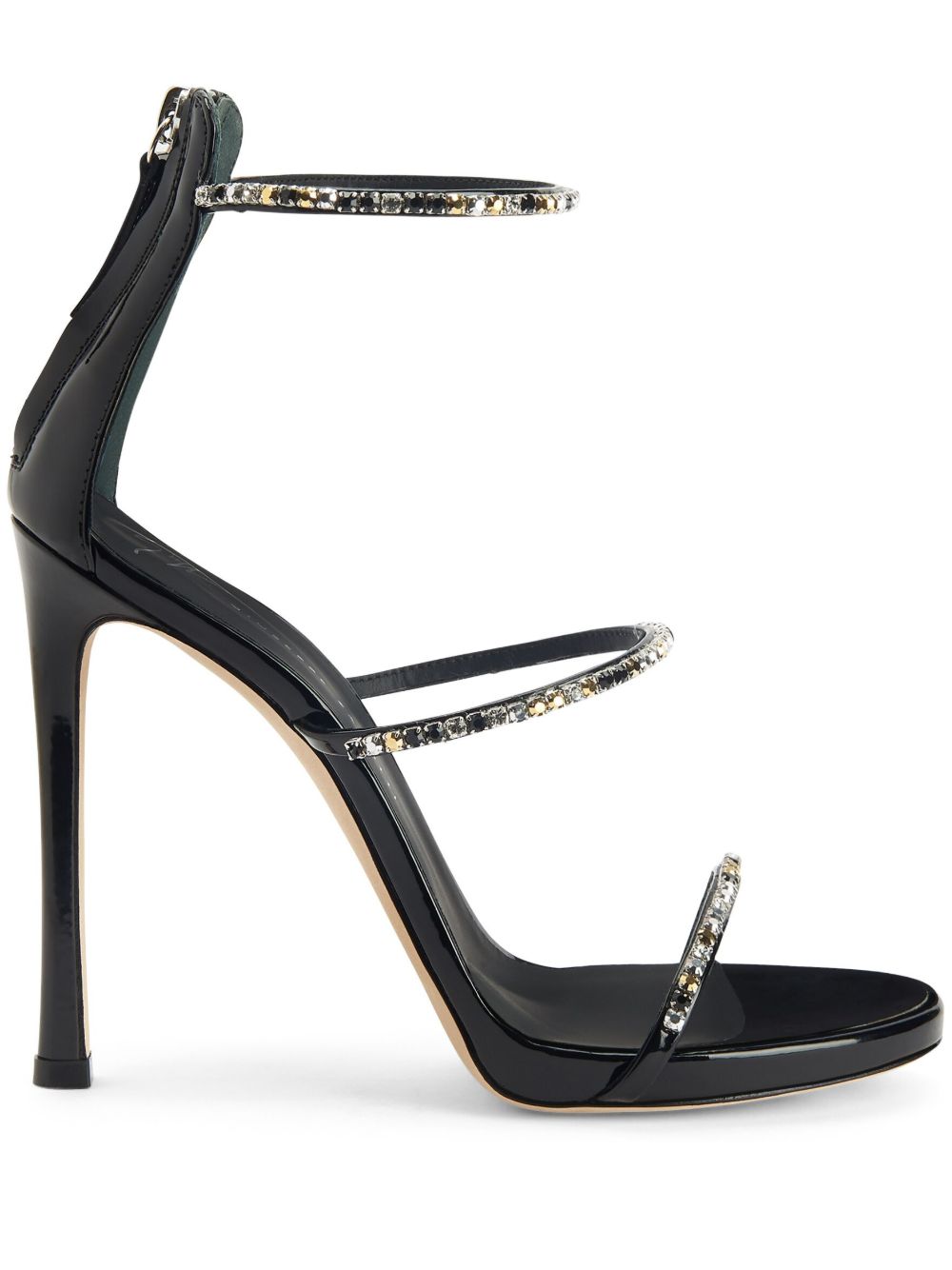 Giuseppe Zanotti Harmony Dark Colourful 缀饰高跟凉鞋 - 黑色