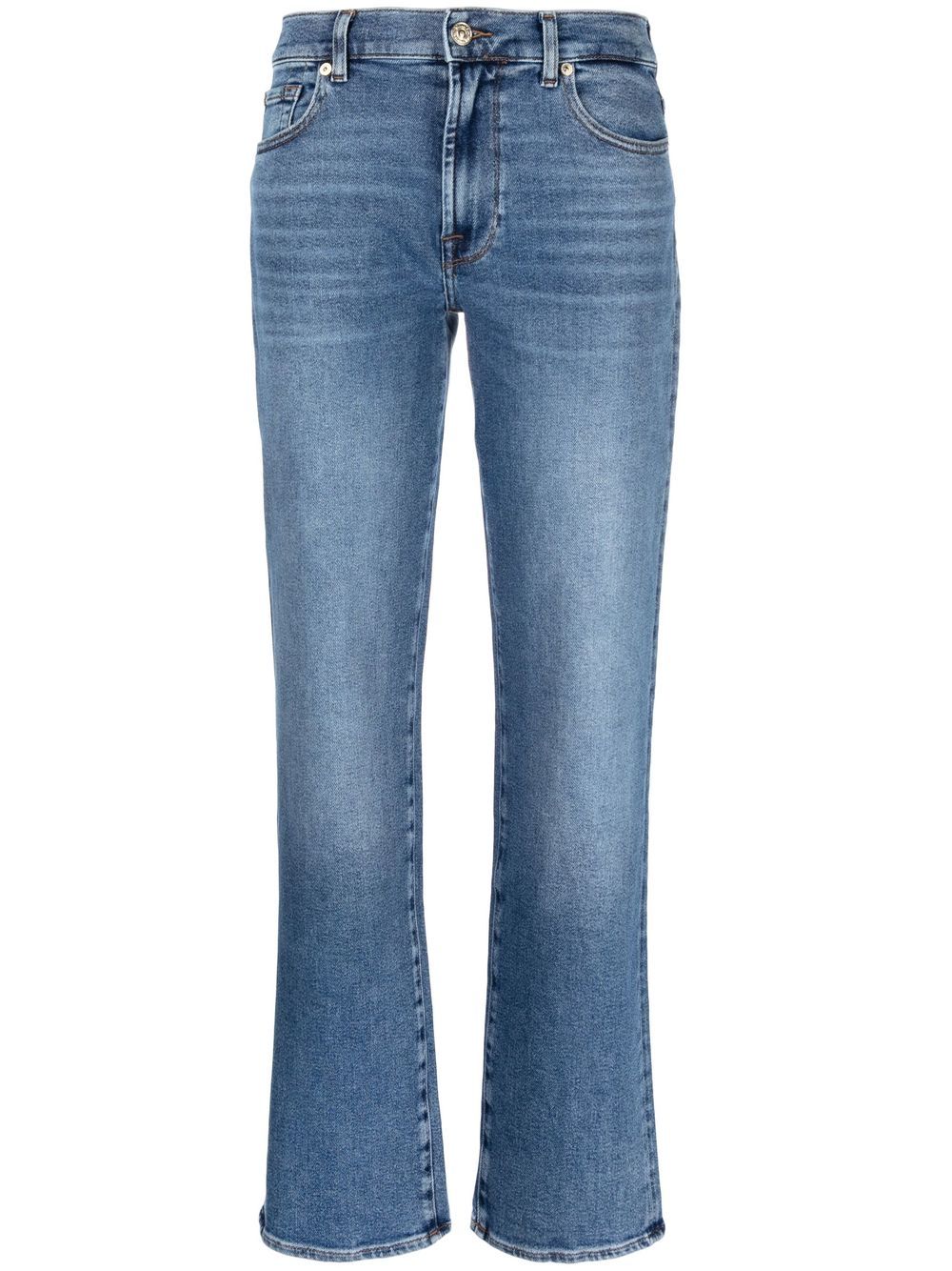 7 For All Mankind Ellie 中腰直筒牛仔裤 - 蓝色