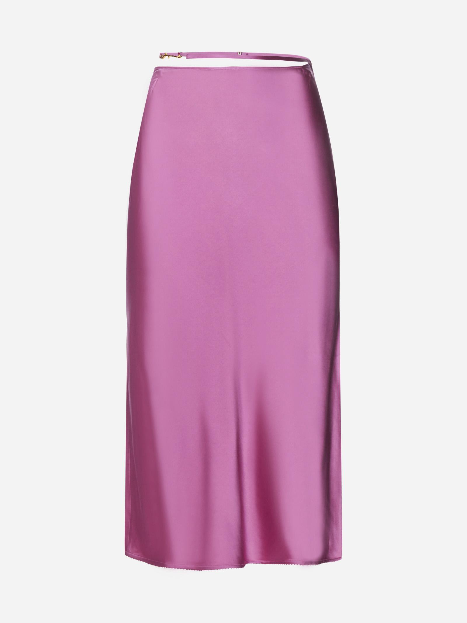 Jacquemus Notte Satin Midi Skirt