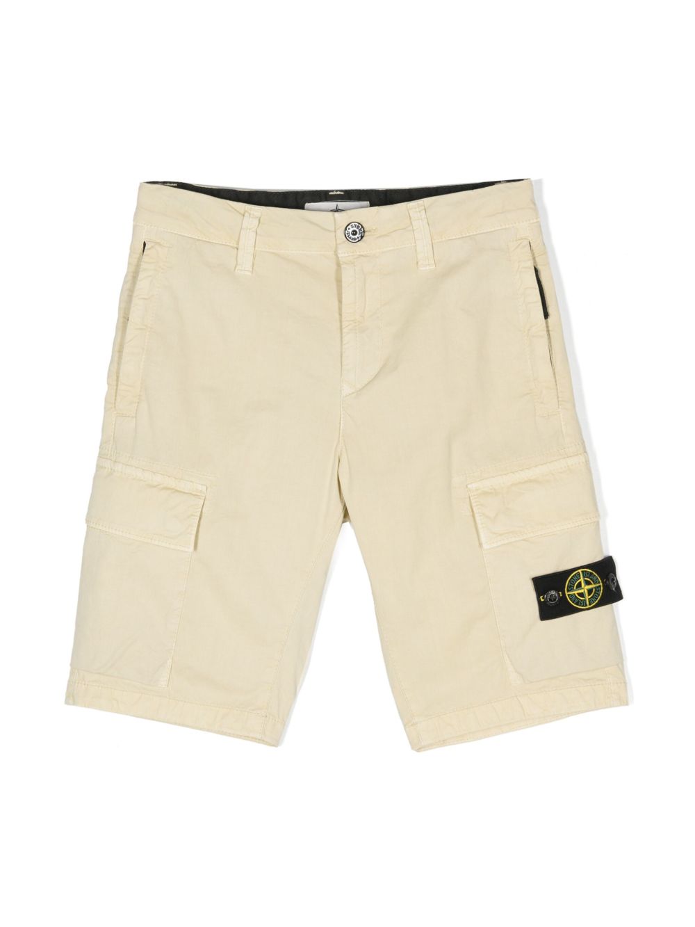 Stone Island Junior 罗盘图案工装短裤 - 中性色