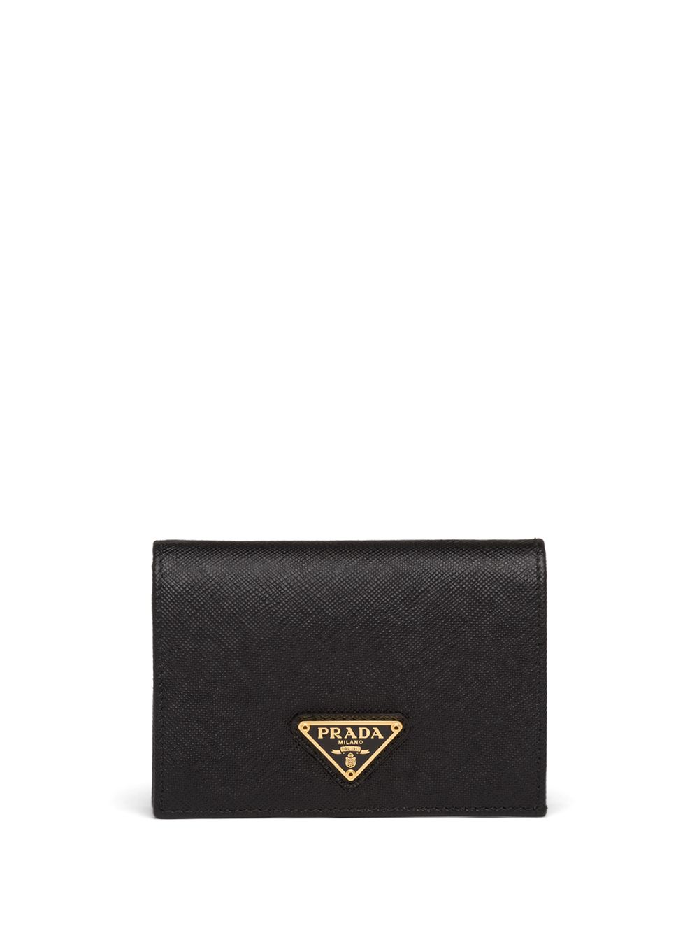Prada 普拉达 Saffiano logo钱包 - 黑色