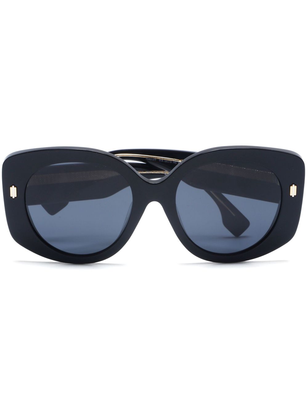 Fendi Pre-Owned 超大框太阳眼镜（典藏款） - 黑色