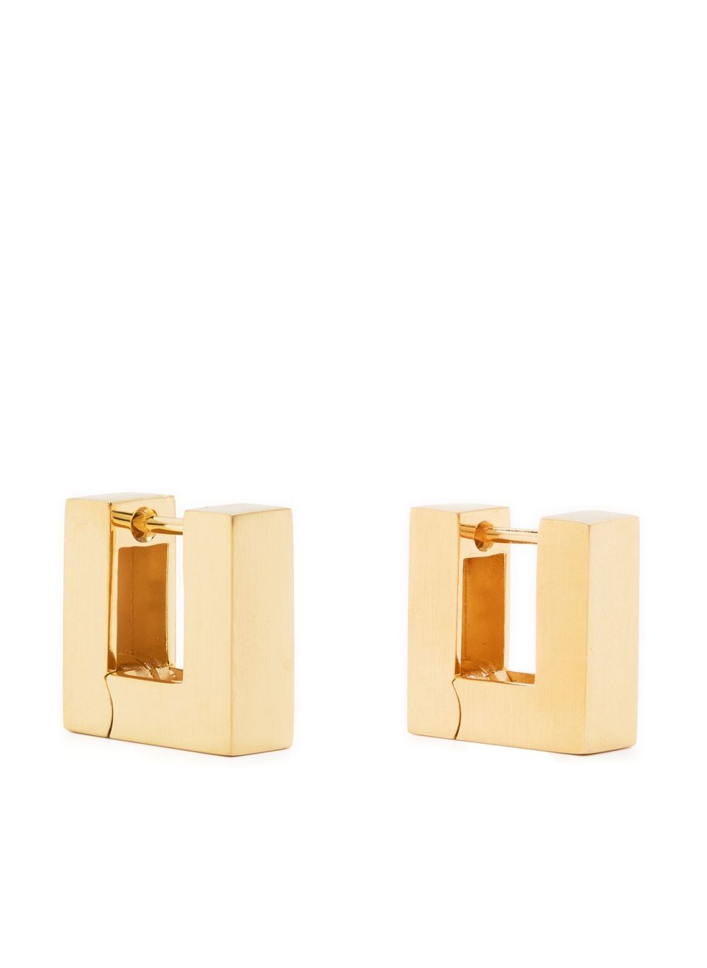 Tom Wood Square Hoop Satin 小号耳环 - 金色