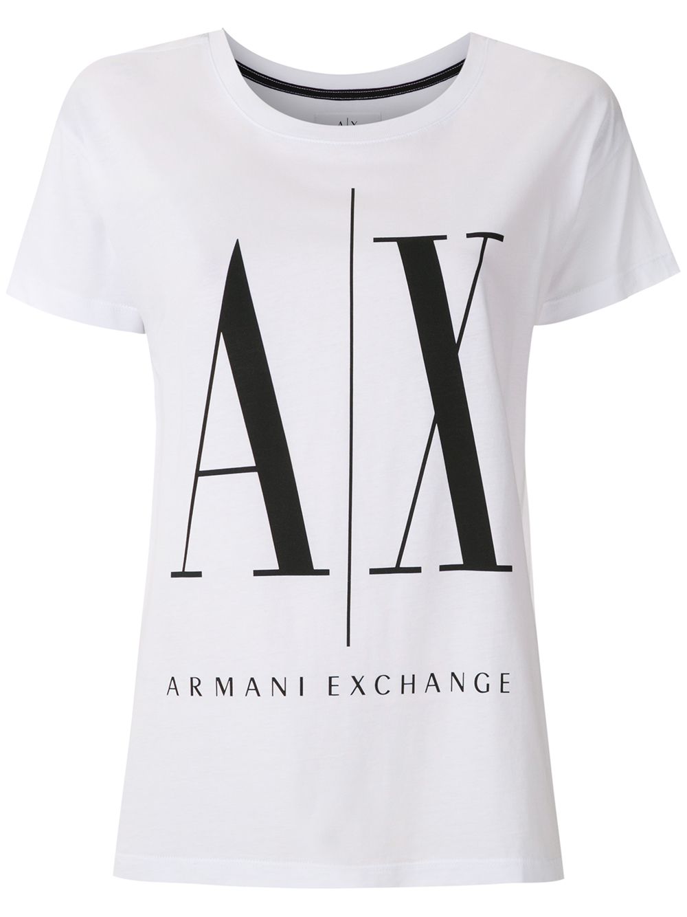 Armani Exchange logo印花T恤 - 白色