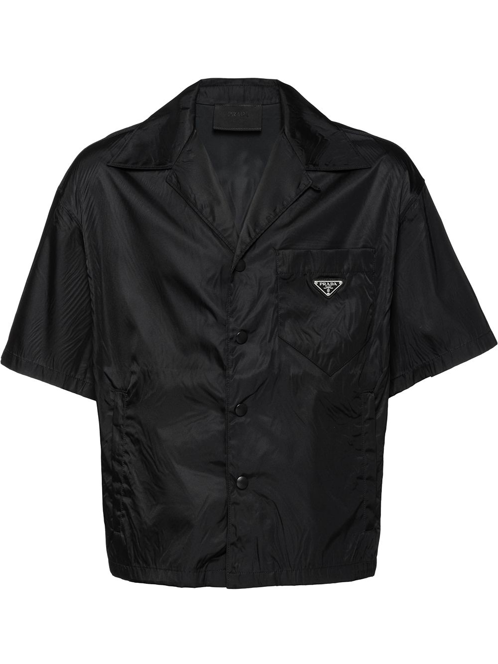 Prada Re-Nylon 短袖衬衫 - 黑色